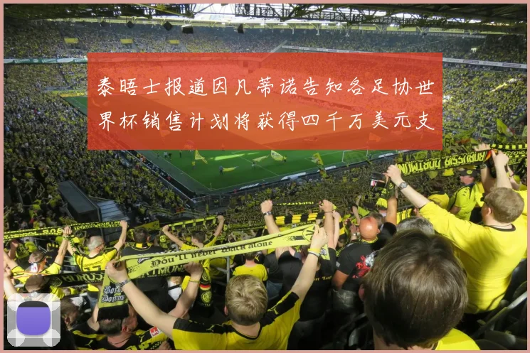 泰晤士报道因凡蒂诺告知各足协世界杯销售计划将获得四千万美元支持